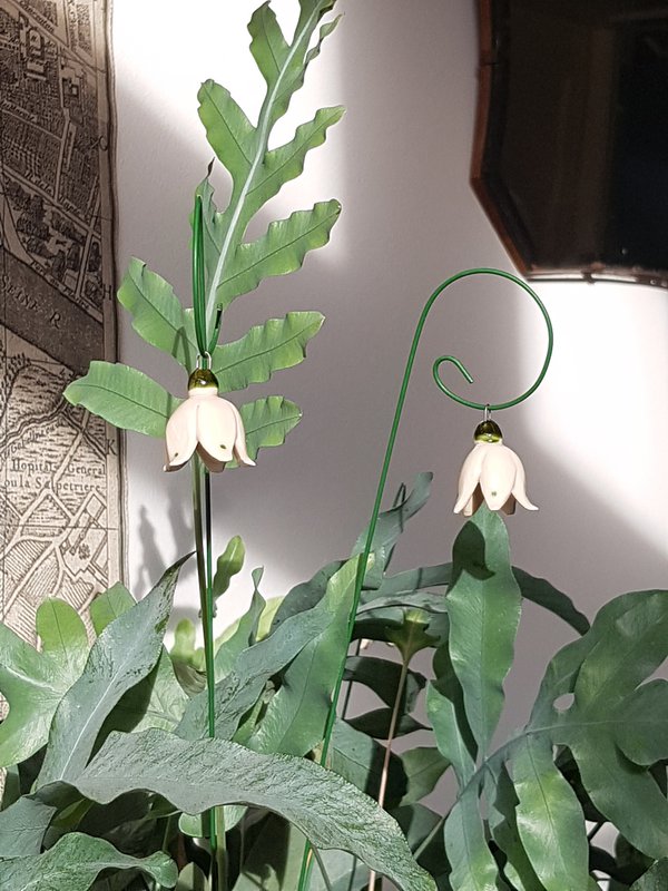 Vintergæk blomsterhængende keramik 3,5 cm