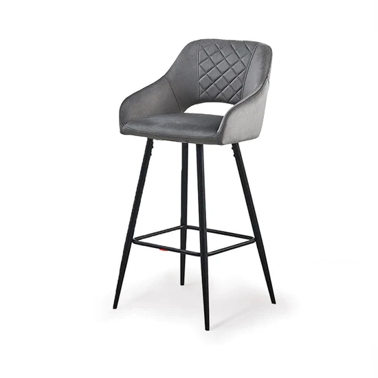 Stein Bar Stools [Set of 2] [75 cm] [Velvet]