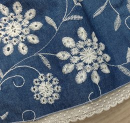 Robe en jean brodée Agnes