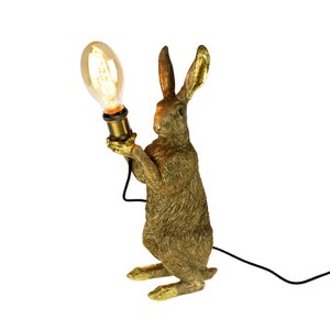 Table lamp Meister Lamp, gold, polyresin/metal, 21.5x15.5x48 cm