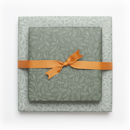 Carta da regalo natalizia sostenibile verde, carta da regalo rami di abete in menta e verde - carta da regalo fronte-retro realizzata con carta riciclata al 100%