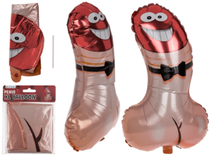 XL-Ballon, Penis, ca. 44,5 x 74 cm.