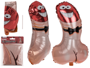 XL-Ballon, Penis, ca. 44,5 x 74 cm.