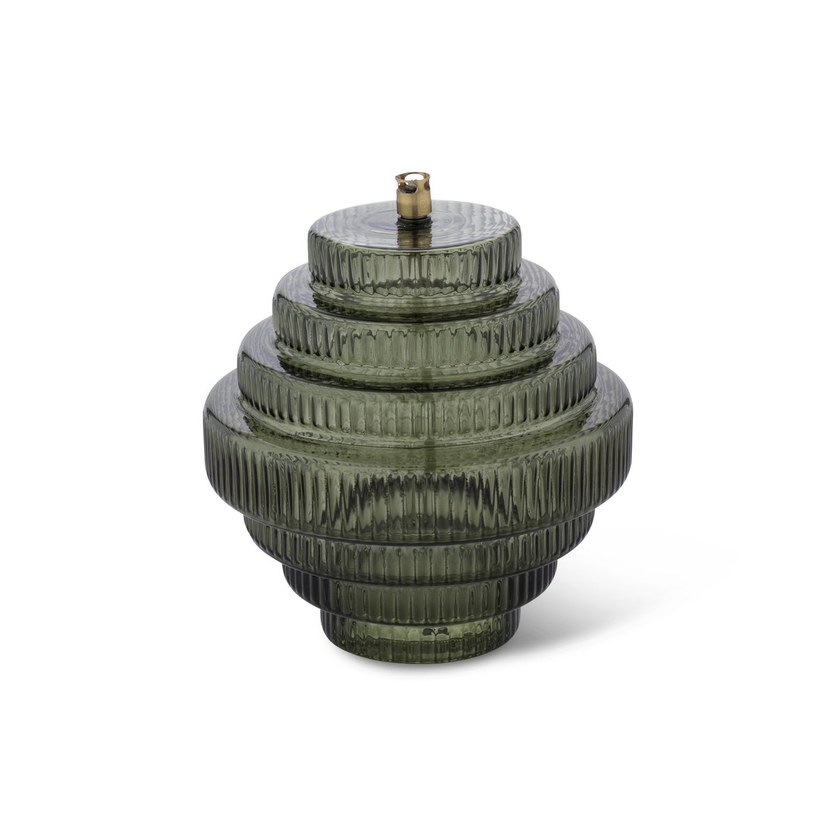 Olielamp Twin green brass L