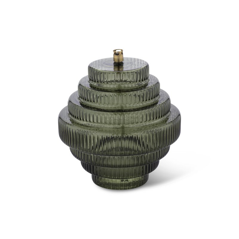 Olielamp Twin green brass L