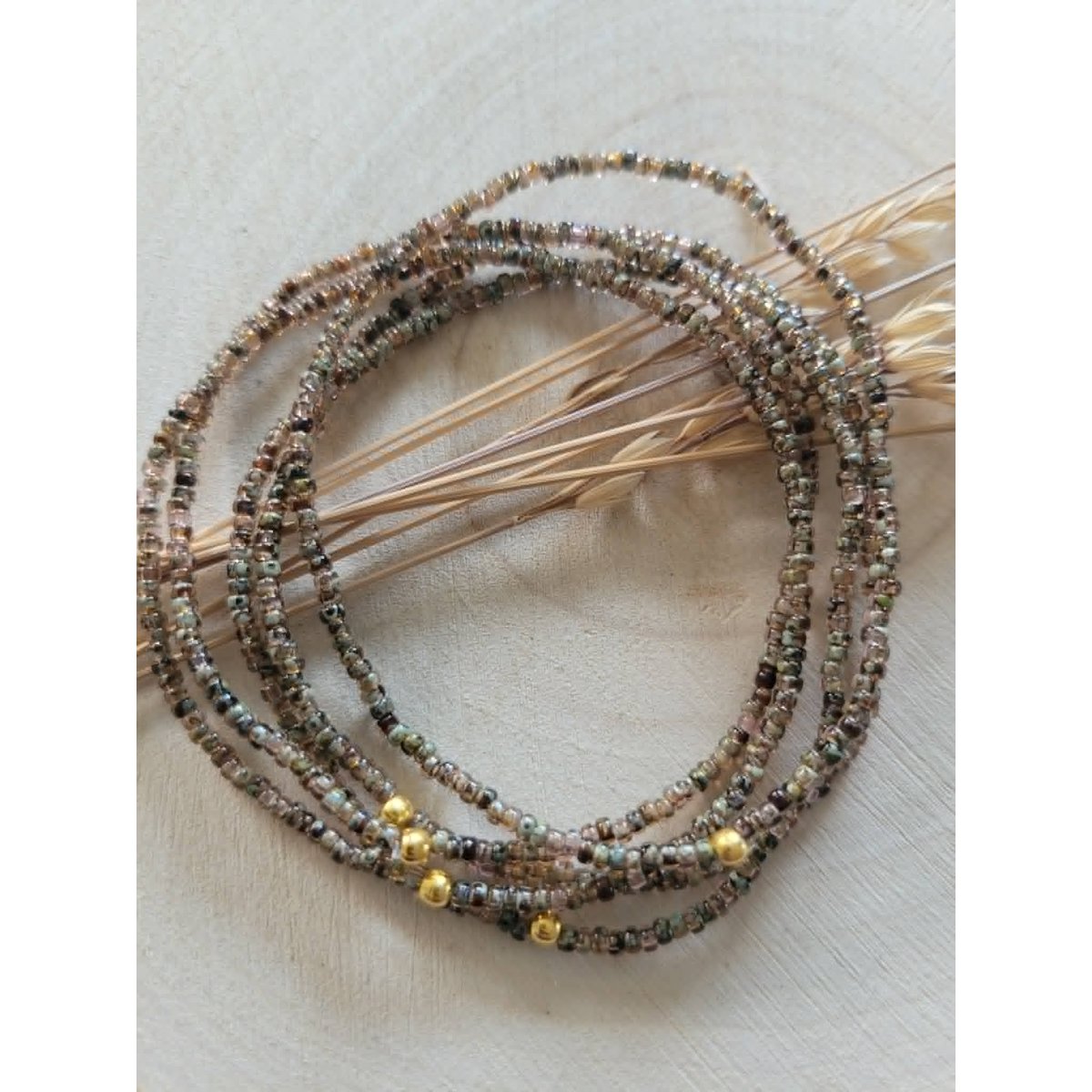 Sæt Miyuki armbånd Light Smoky Topaz (5.)