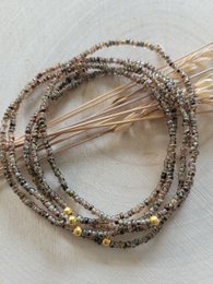 Set Miyuki armbanden Light Smoky Topaz (5st)