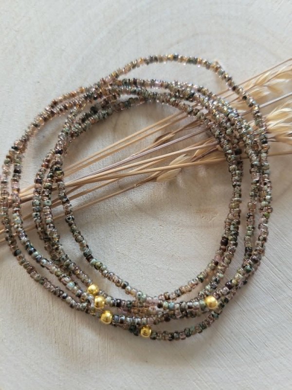 Sæt Miyuki armbånd Light Smoky Topaz (5.)
