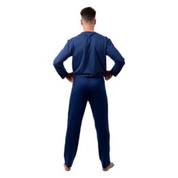 Set de pijama masculino - manga larga - azul real