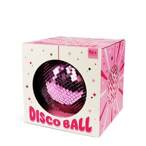 Hanging Disco Ball (15 cm) - Pink