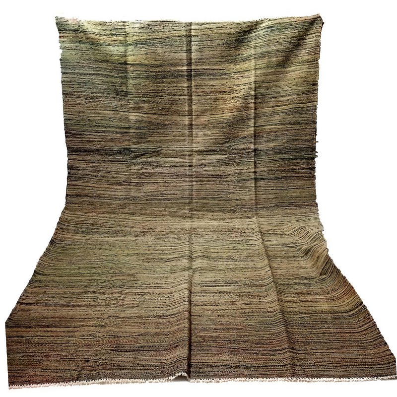 Alfombra Kilim Marrón Abedul Hecha A Mano