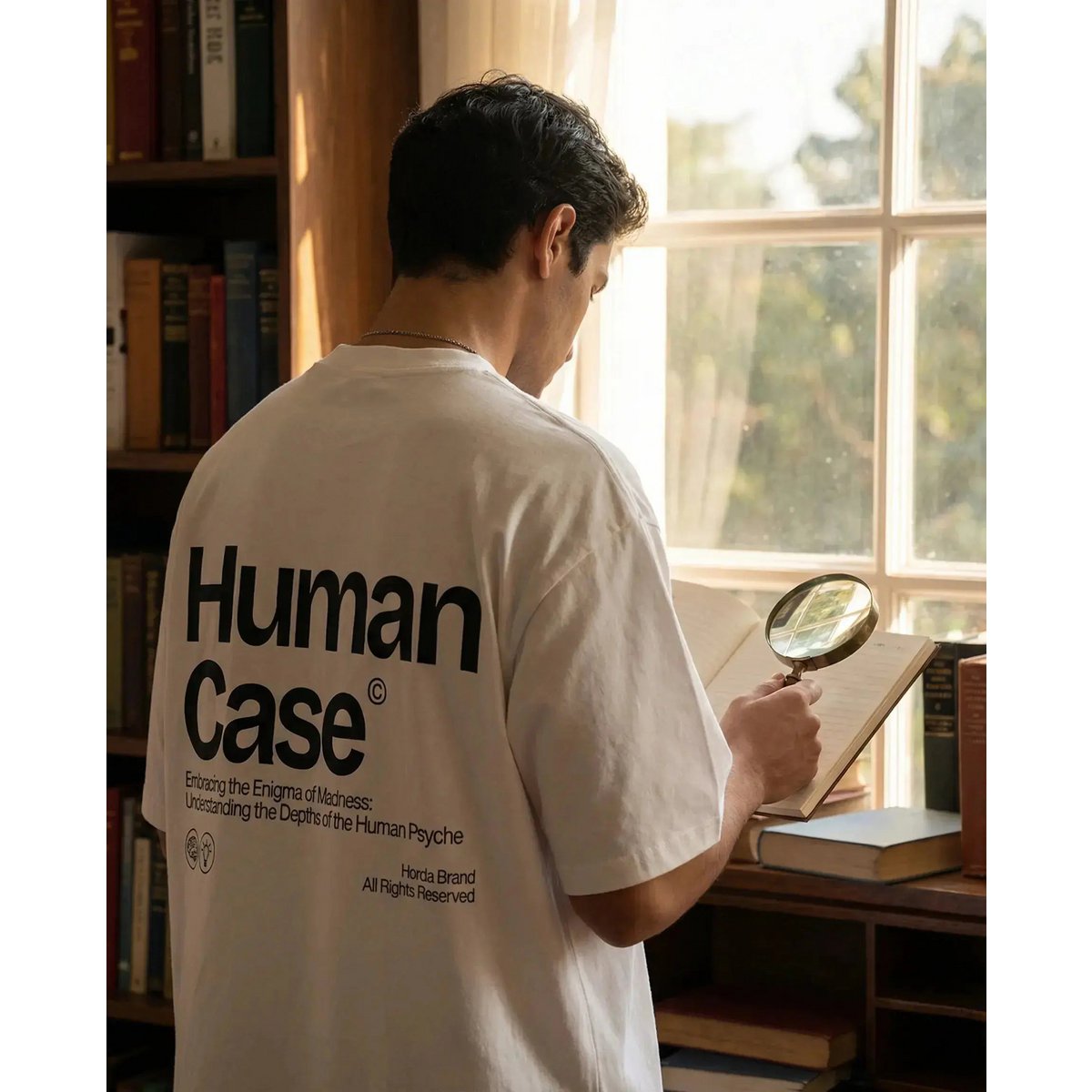 T-Shirt oversize cotone Boxy Fit Made in Italy Human Case