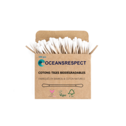 Biodegradable bamboo cotton swabs - Pack of 100 units