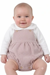 Baby pige fløjlsbukser med hvid top