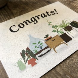 Postkarte + Umschlag Herzlichen Glückwunsch!