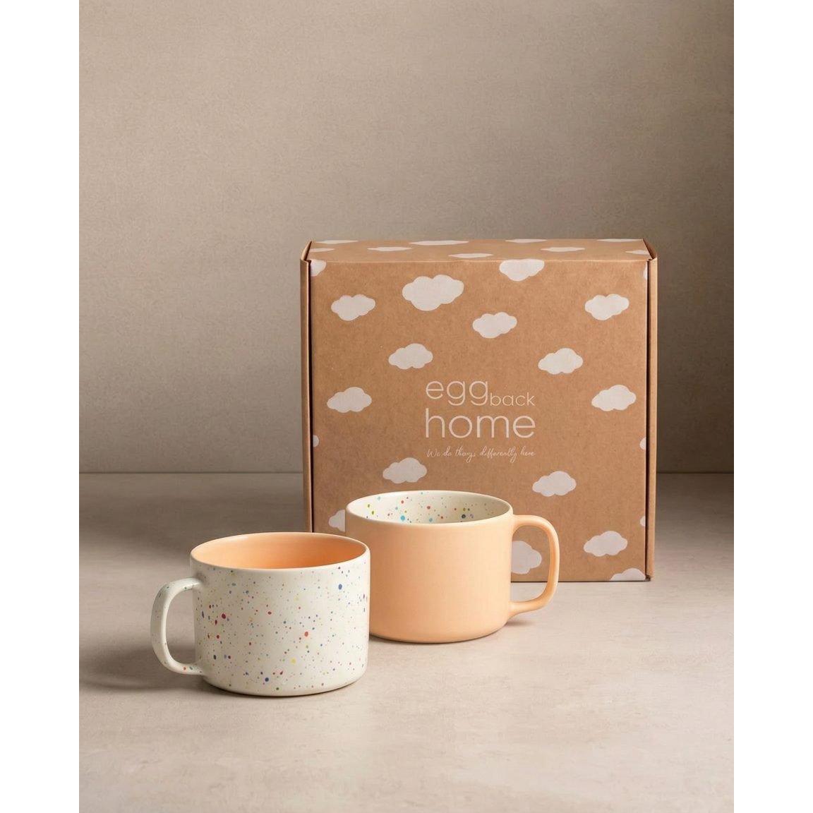 Breeze Party In/Out Stoneware Duo Set Mug 450ml Orange