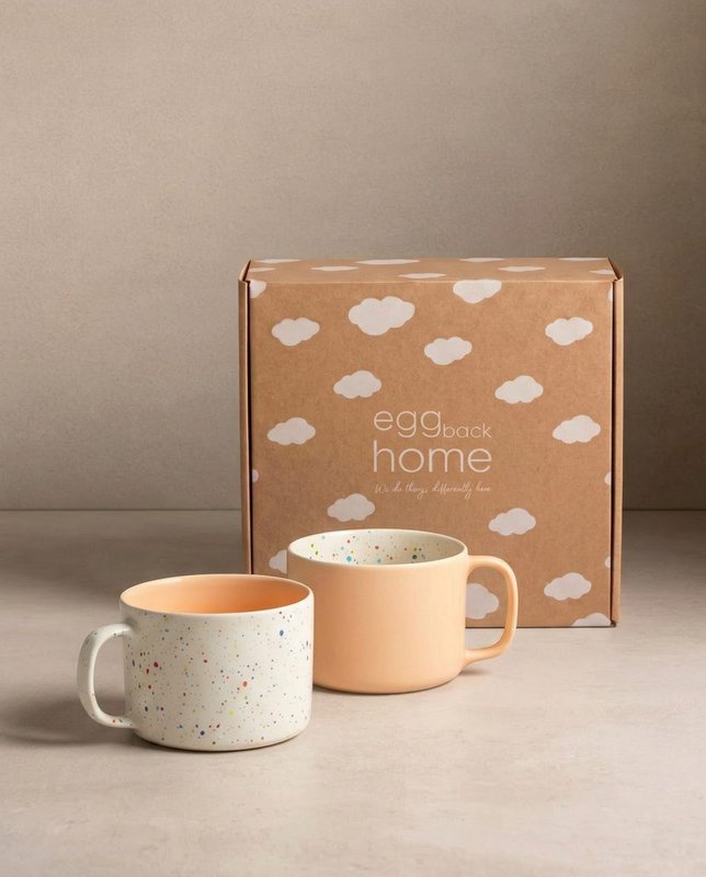 Breeze Party In/Out Stoneware Duo Set Mug 450ml Orange