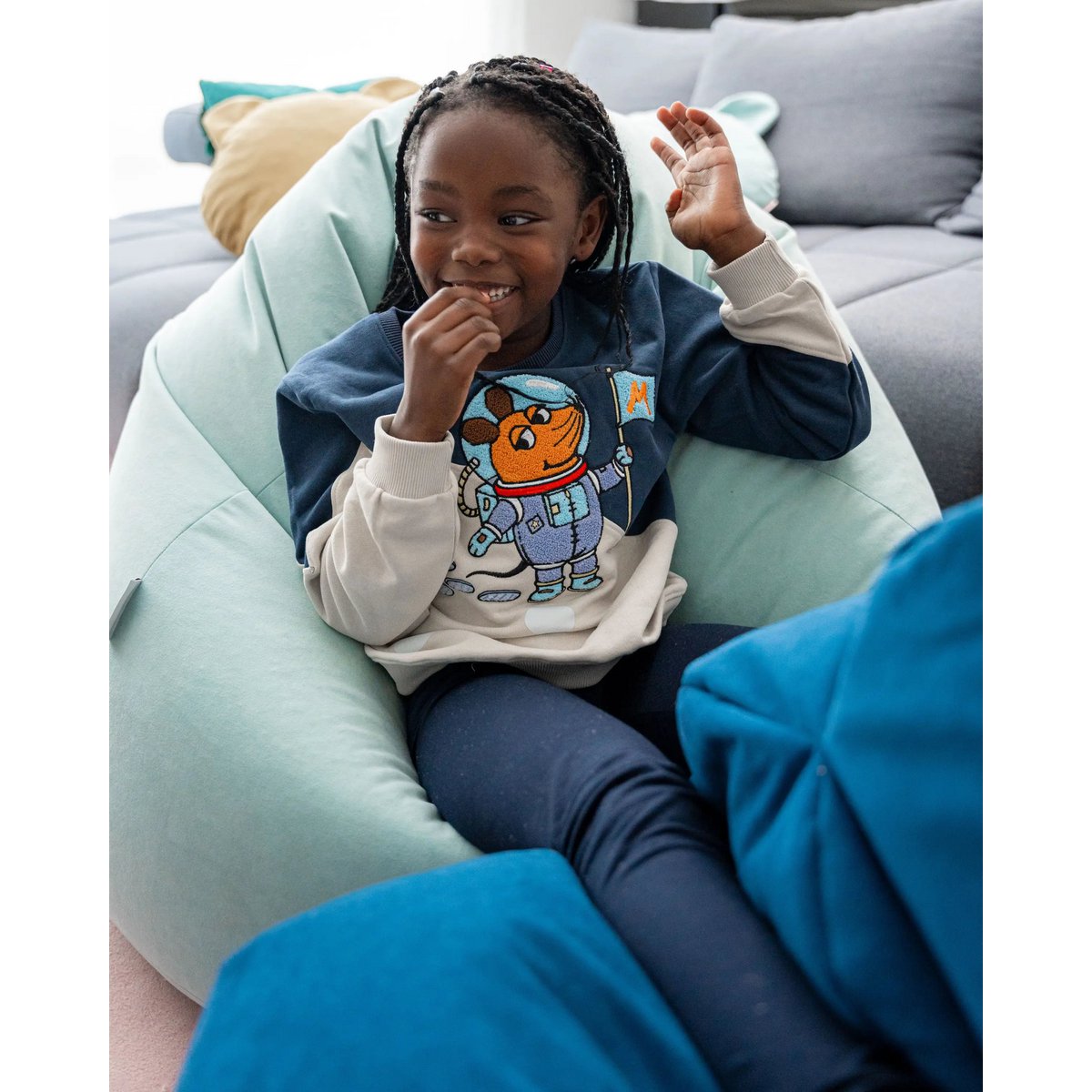 koaa – Die Maus « Space » – Pull marine/gris