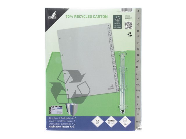 ECO Tab Kangaro A4 letters 180gr gray cardboard 4r 20pcs FSC
