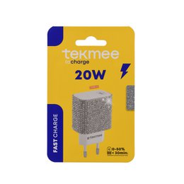 Silber -Strass -Ladegerät - 20W, schnelle Last