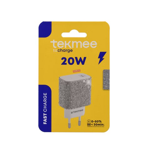 Silber -Strass -Ladegerät - 20W, schnelle Last