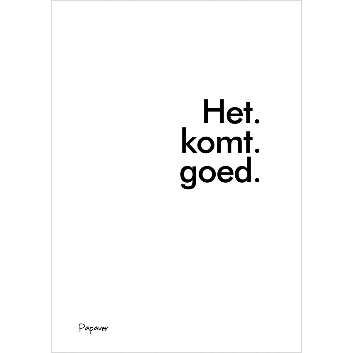 Het komt goed