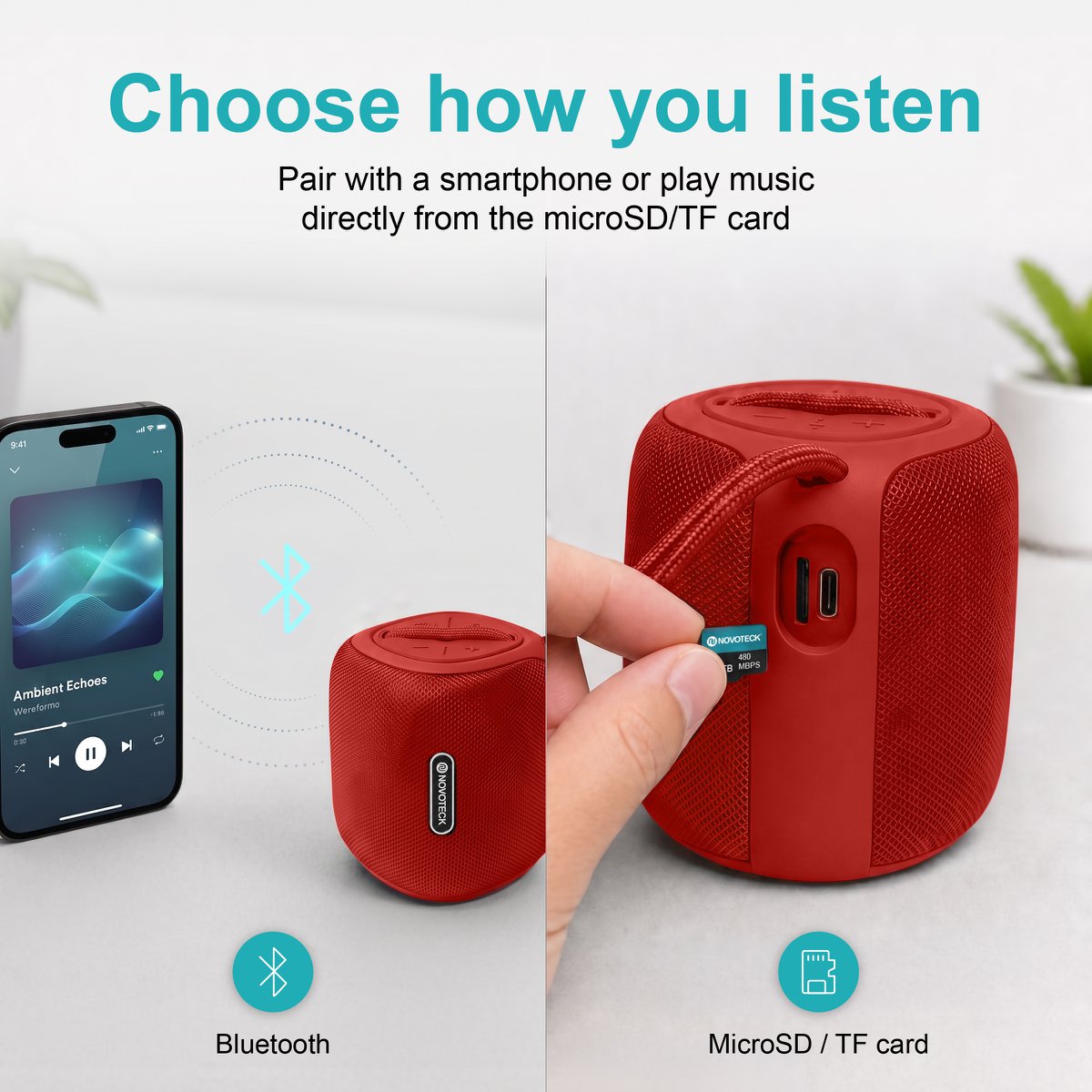 Altavoz Bluetooth portátil XB-009: negro, libertad inalámbrica y diseño práctico para el día a día