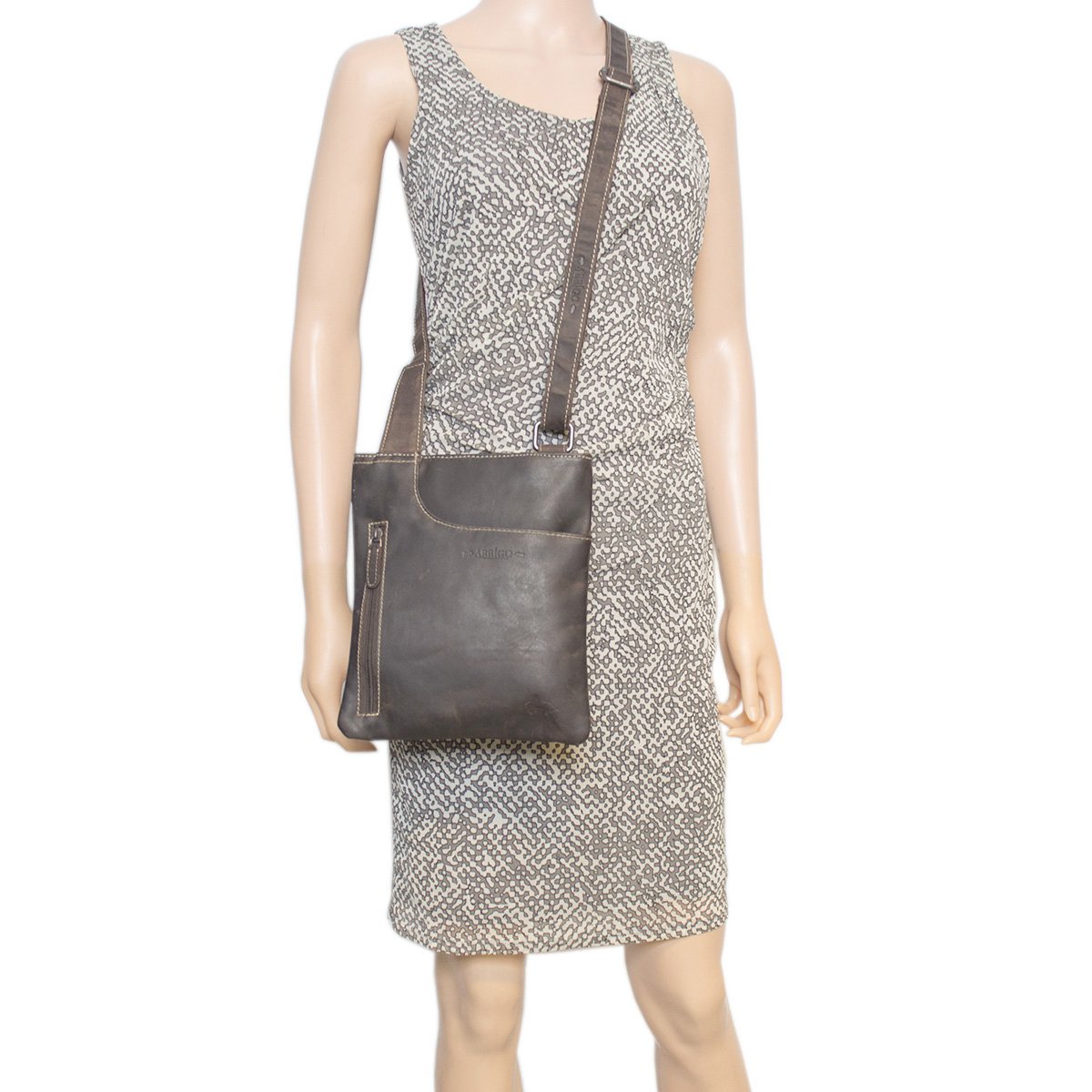 Leder Crossbody Bag - Umhängetasche in 3 verschiedenen Farben Leder
