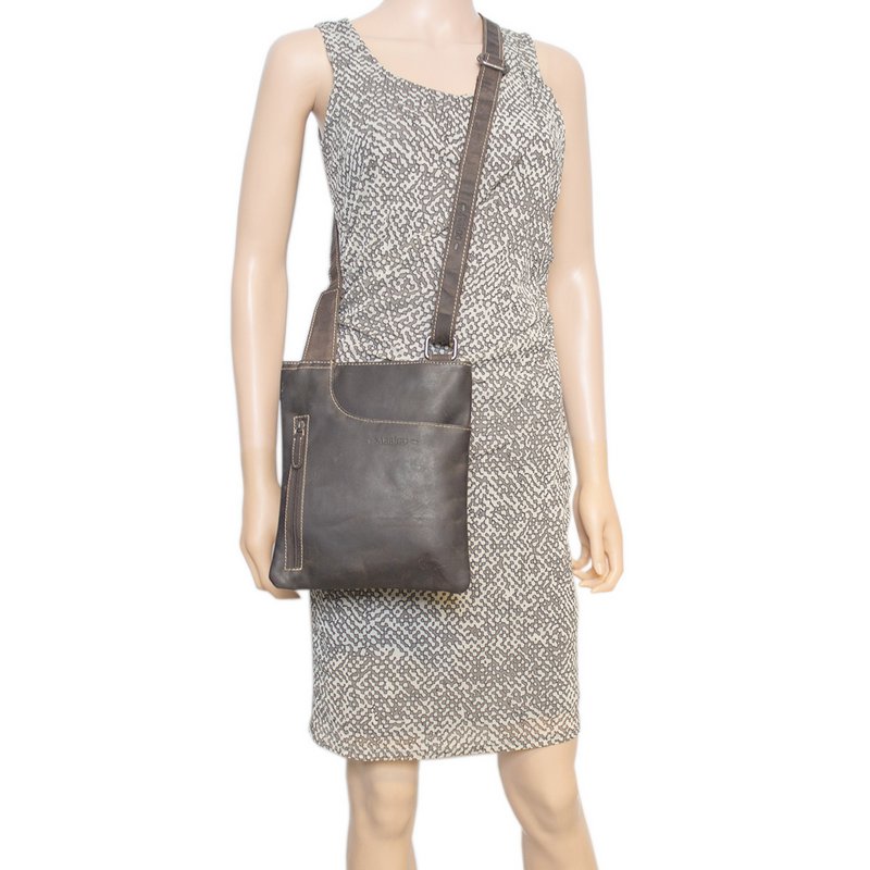 Leder Crossbody Bag - Umhängetasche in 3 verschiedenen Farben Leder