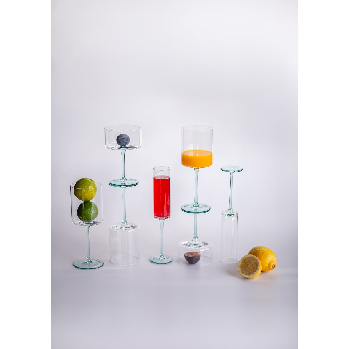 Via Green Cocktail Cup, 6 pc's.