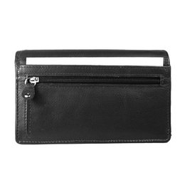 Leder-Damengeldbörse RFID - Leder-Damengeldbörse - Mundharmonika-Modell