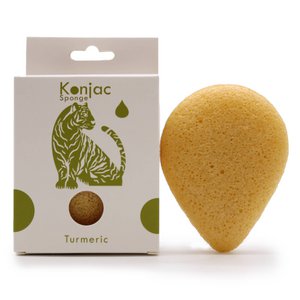 TKong-04-6xTeardrop Konjac Spons - Kurkuma