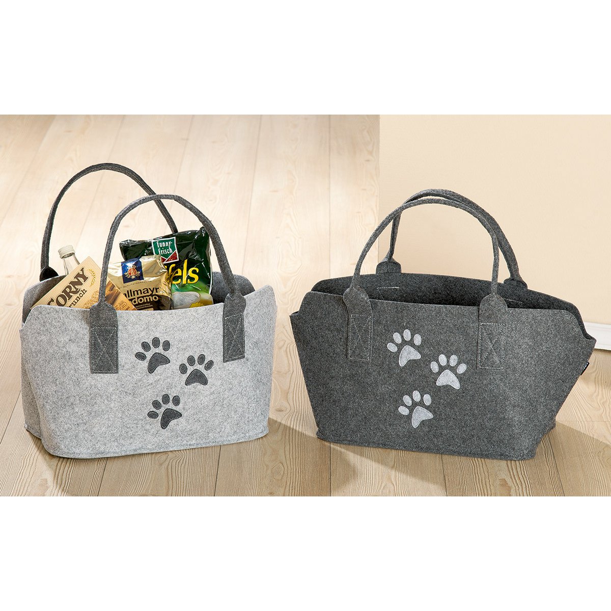 Filz Tasche "Pfoten" VE 4 so