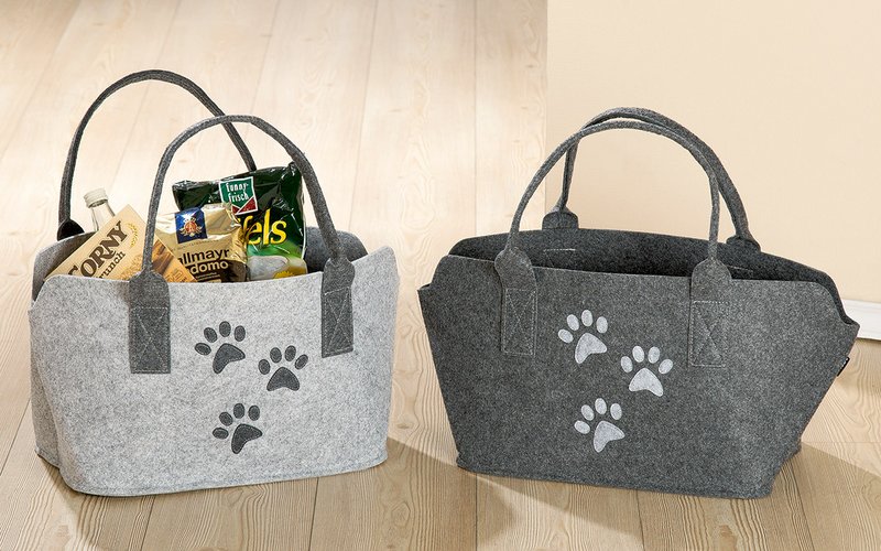 Filz Tasche "Pfoten" VE 4 so