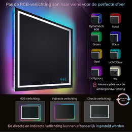 RGB-spiegel Lumoire Matrix horizontaal 100 cm