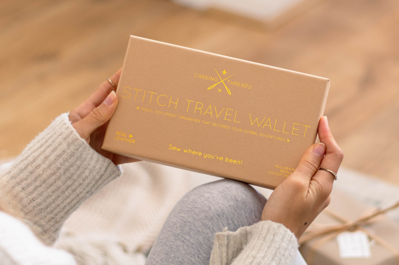 Stitch Travel Wallet - Mint