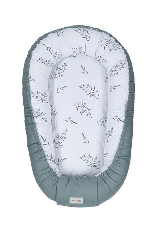 LEAVES Kindernest – 100 % Baumwolle – Salbei