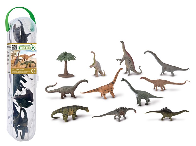 Sæt med 11 dinosaurer