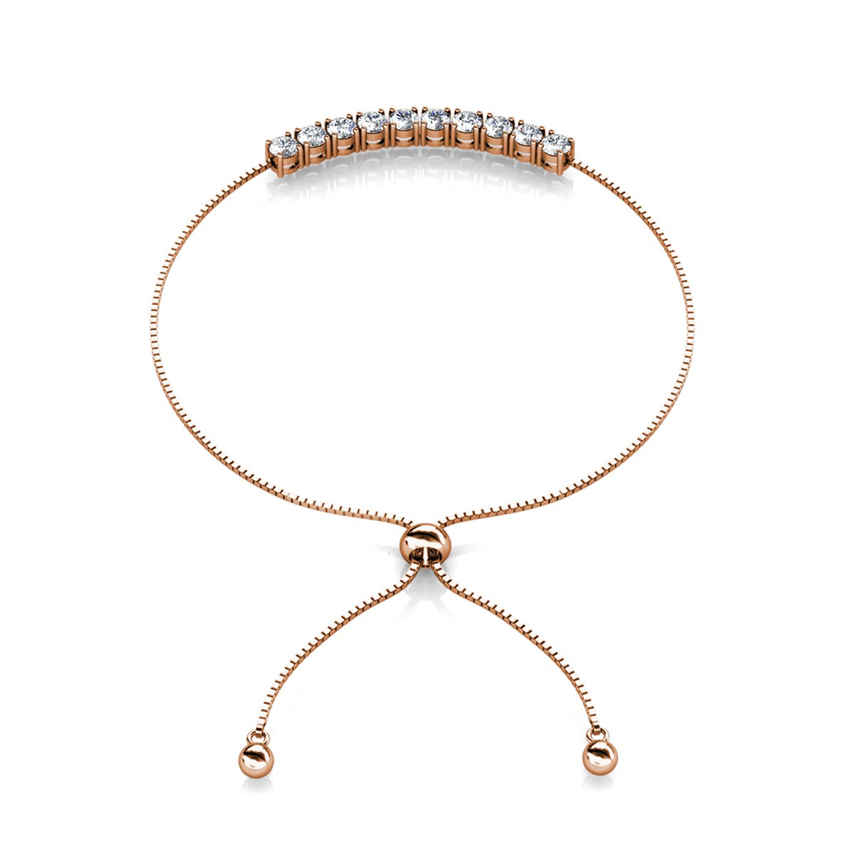 Pulsera Crystal Mia - Oro rosa y cristal
