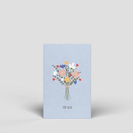 Carte midi - bouquet de fleurs - N°133