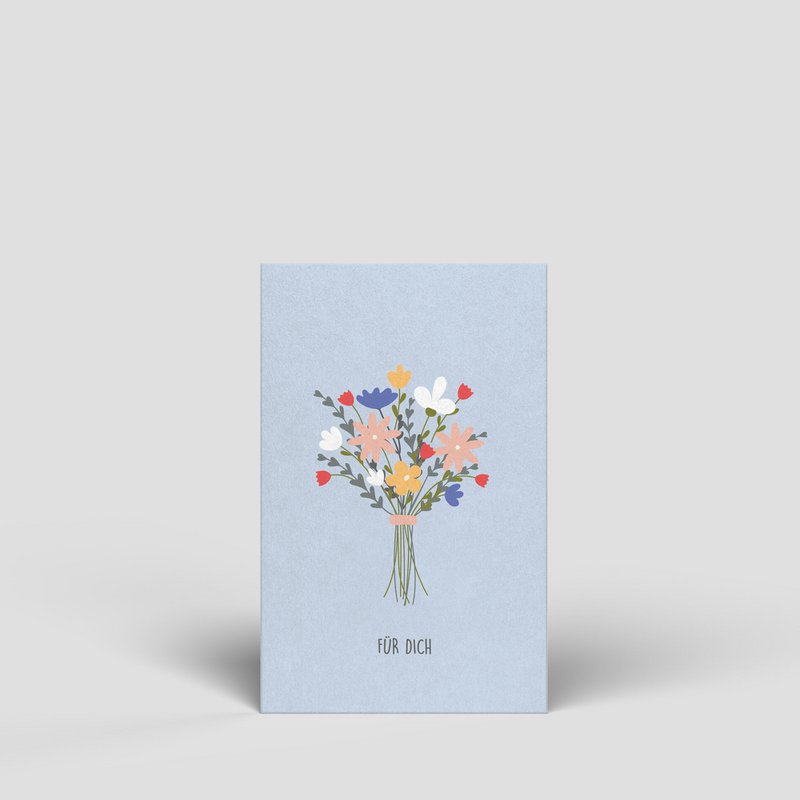 Carte midi - bouquet de fleurs - N°133