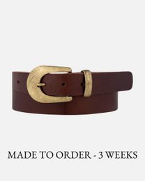 MADE TO ORDER Annie | Classic Belt with Statement Gold Buckle