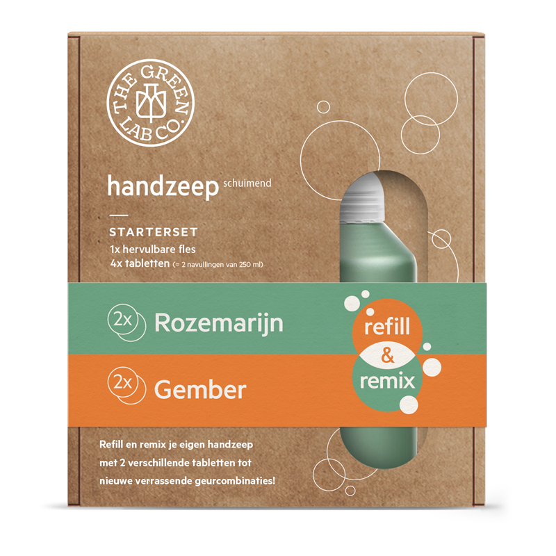 Cadeaubox Handzeep Tabletten – Rozemarijn & Gember