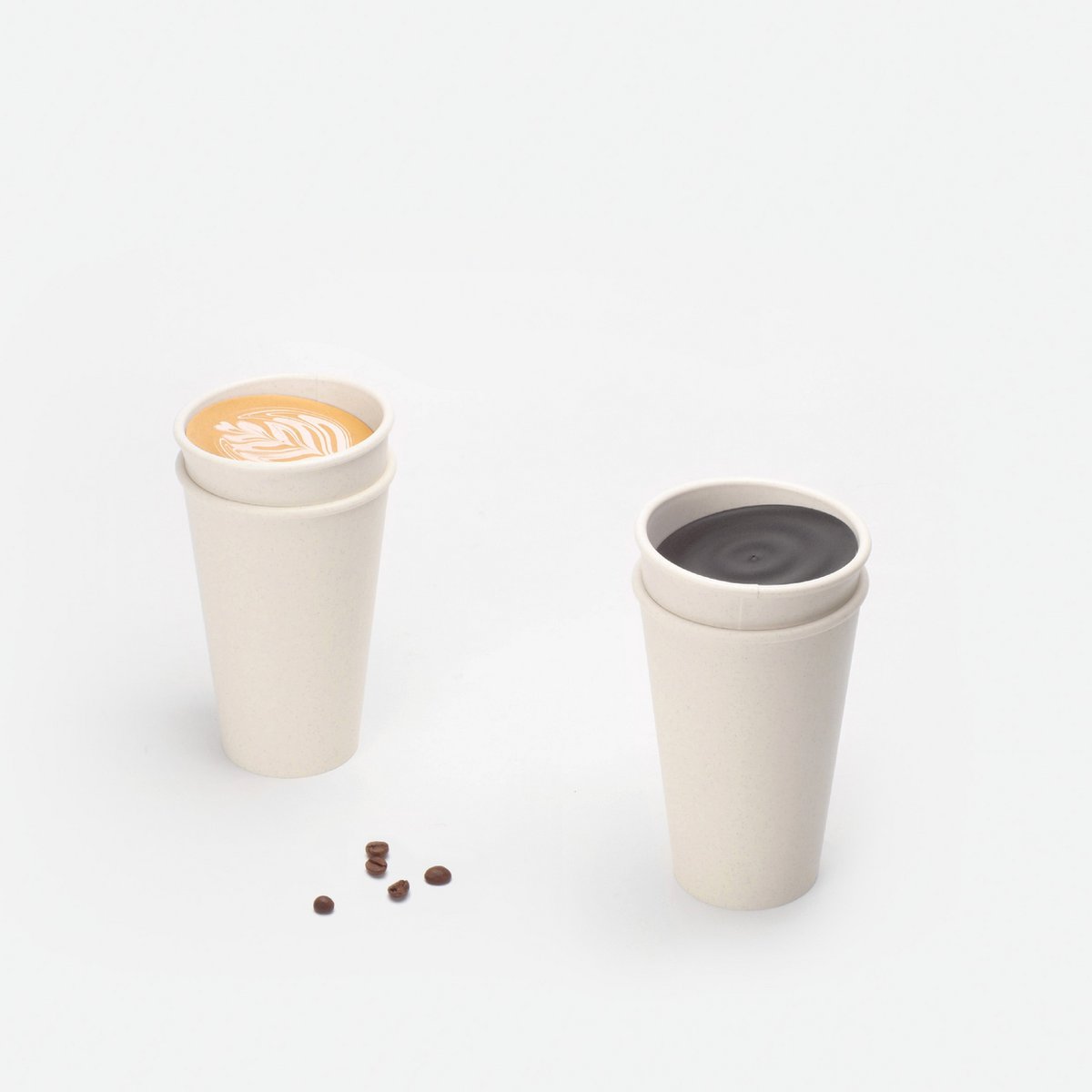 ''Take Out'' Biomasse Kaffekrus-Naturlig Hvid 350ml
