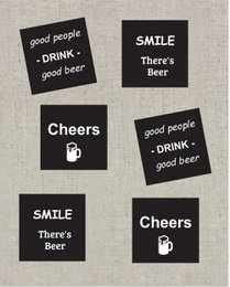 Posavasos de cerveza blanco y negro