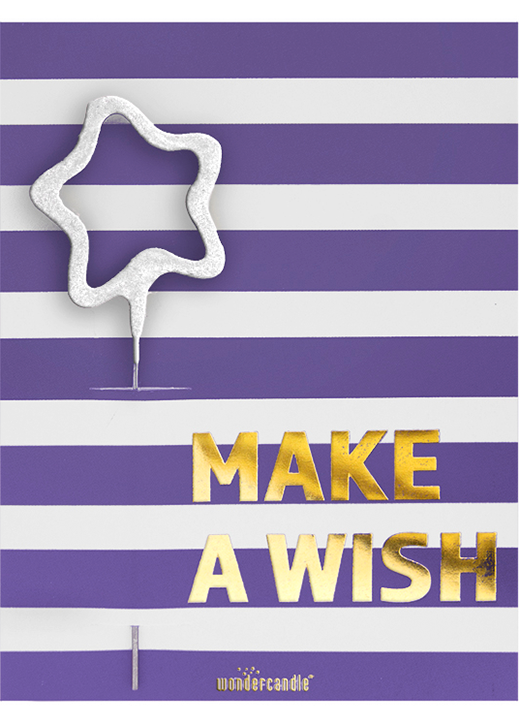 Make a Wish Stripes Mini Wondercard