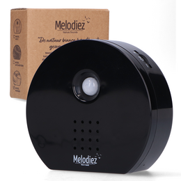 Melodiez Fuglelyde Hus med Sensor - Box Inkl. Batterier og 5 naturlige fugle-, hav- og junglelyde - Fuglehus med lyd - Fuglelydshus til toilettet