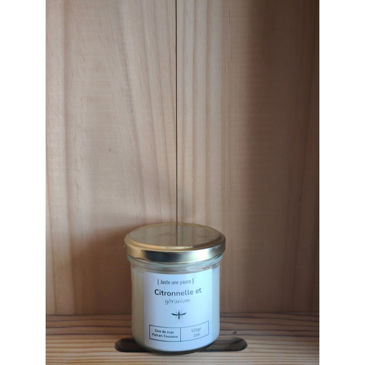Lemongrass and geranium poured candle