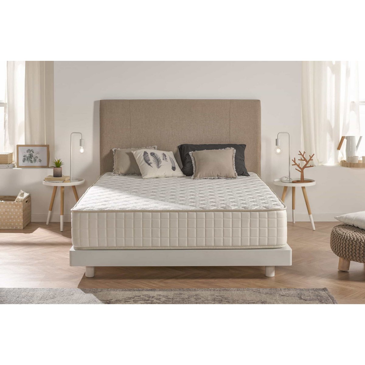 Olympus Visco -elastische matras - Wit - Dikte: 30 cm - Moonia