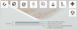 Goldene Blätter - Tischsets | Platzsets aus Premium-Vinyl 40 x 30 cm - 4 Stück